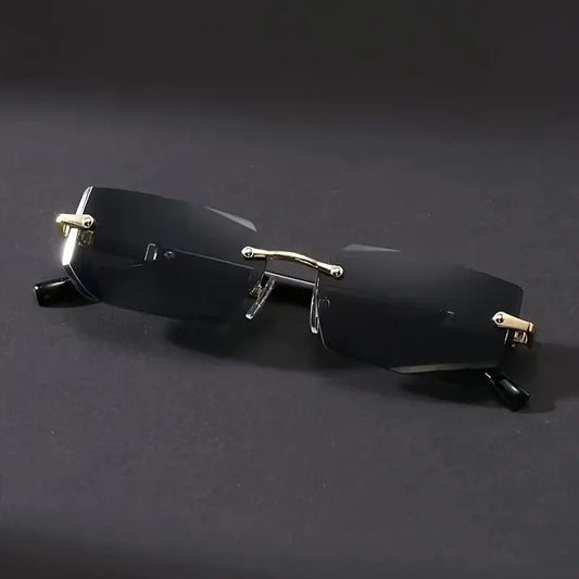 1pc Rimless Sunglasses Rectangle Women Men Shades Small Square Sun AliExpress