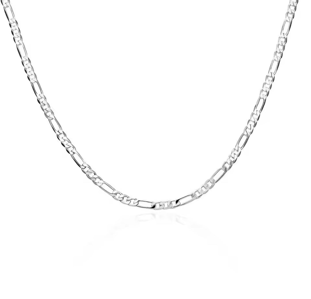 40-75cm 925 Silver 4mm Figaro Chain Necklace For Women Men Hip Hop Jewelry Gift