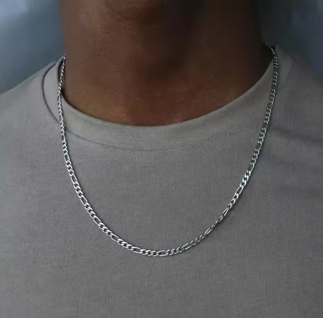 40-75cm 925 Silver 4mm Figaro Chain Necklace For Women Men Hip Hop Jewelry Gift